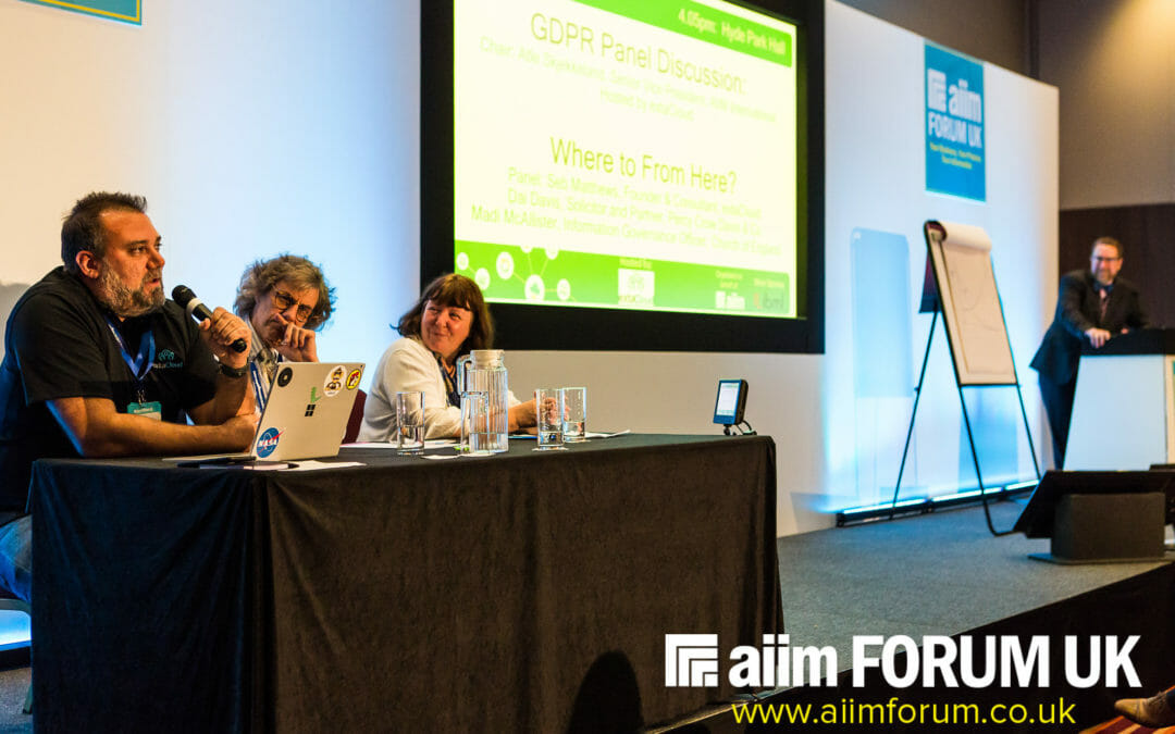 AIIM Forum 2018 – The GDPR is here!